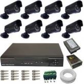 Kit 8 câmeras segurança infravermelho 30 mts 600 linhas com gravador Dvr Stand Alone Luxvision- Aces