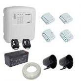Kit alarme residencial / comercial ECP 4 sensores abertura sem fio com discadora telefônica