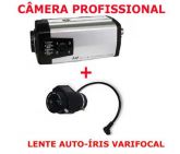 Câmera profissional CCD Sharp 480 linhas 1/3 color Lente Aut